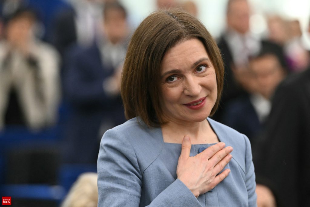 Maia Sandu, decorată cu Ordinul European de Merit: „Această distincţie aparţine oamenilor din Moldova”. VIDEO