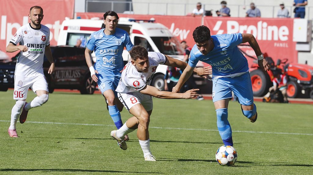 FC Hermannstadt – FC Voluntari 3-2, în prima manșă a barajului de promovare/menținere în Superliga. Returul se joacă pe 1 iunie