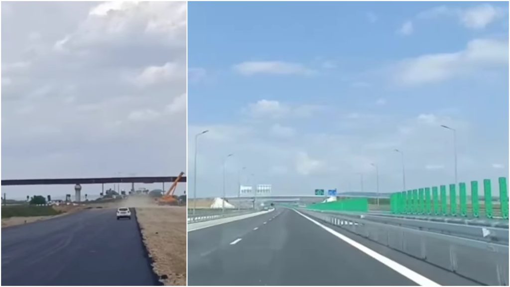 VIDEO | După ploi, apar constructorii pe șantierul de la Lotul 3 al A7 – Autostrada Moldovei. Lucrările au depășit 75%, circulația de la București la Bacău se deschide la finalul verii