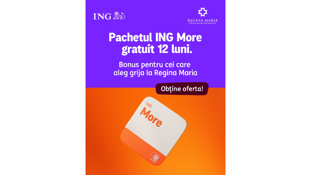 Când sănătatea și bankingul se întâlnesc: Beneficii ING More gratuite pentru cei care aleg un abonament medical la Regina Maria