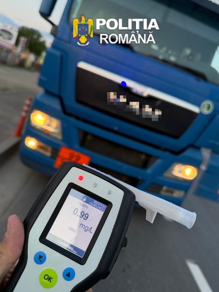 Șofer din Prahova, depistat pe DN2 E85 sub influența alcoolului
