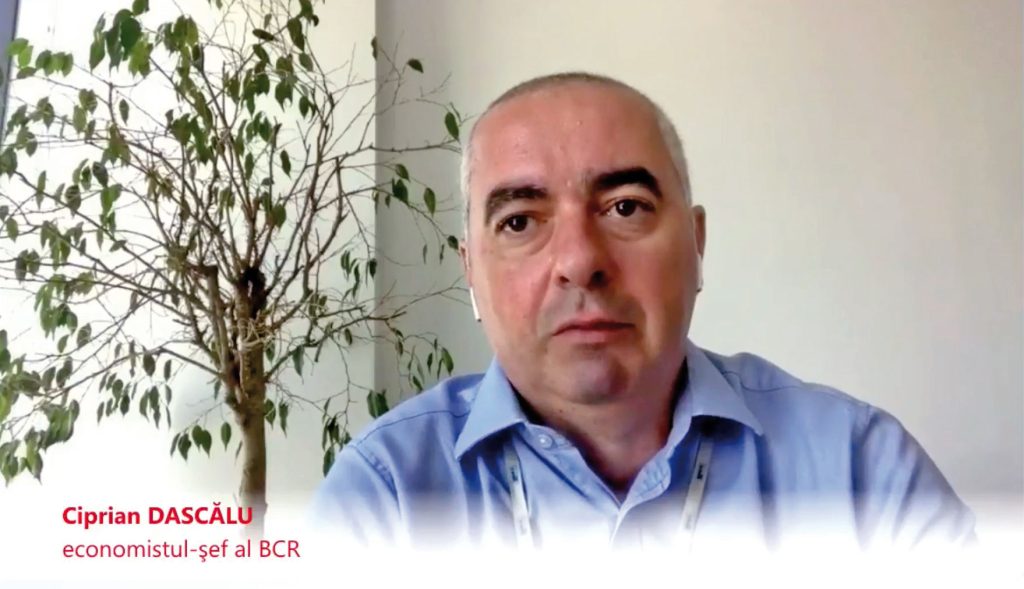 ZF Live. Ciprian Dascălu, economistul-şef al BCR: Cel mai devreme, BNR ar putea să reducă dobânzile peste patru trimestre, de-abia la şedinţa din mai 2027, când pe proiecţia actuală inflaţia vine semnificativ sub 5%. BCR vede acum o inflaţie de 5,9% la fi