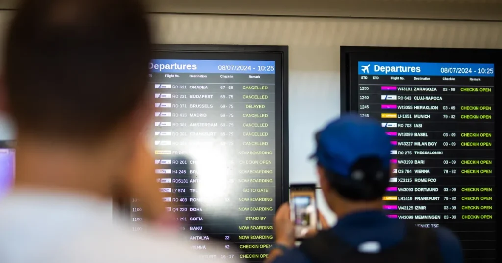 Aeroportul Otopeni, cele mai multe zboruri anulate din Europa. Cum stau Clujul și Sibiul