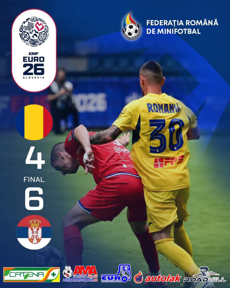Naționala de minifotbal s-a oprit în sferturi la EURO