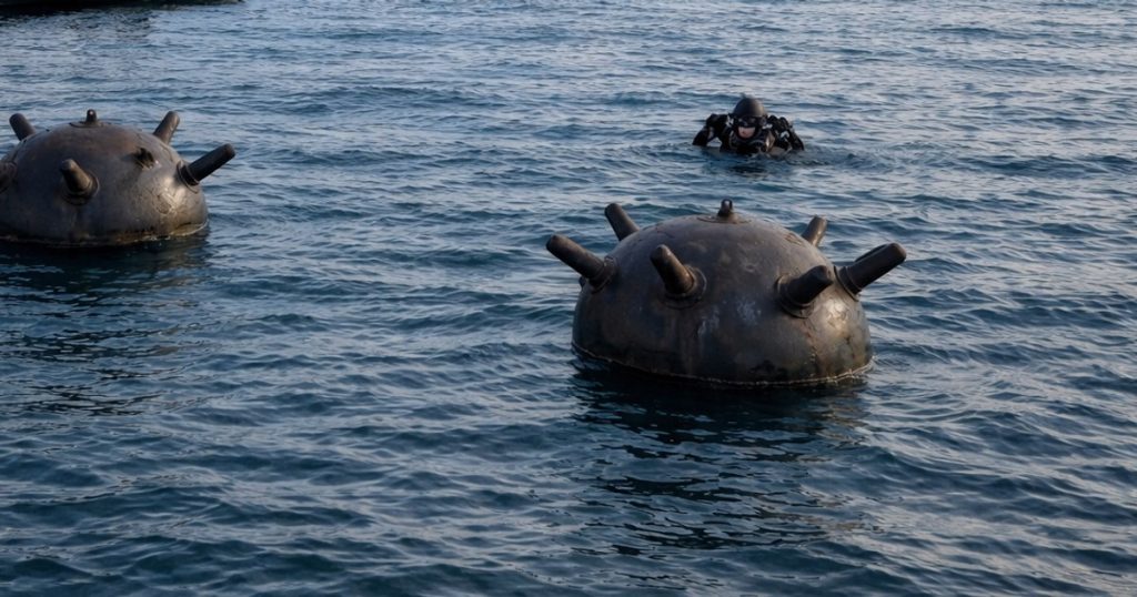 O mină marină a fost descoperită între Vama Veche și 2 Mai. Scafandrii militari au detonat-o