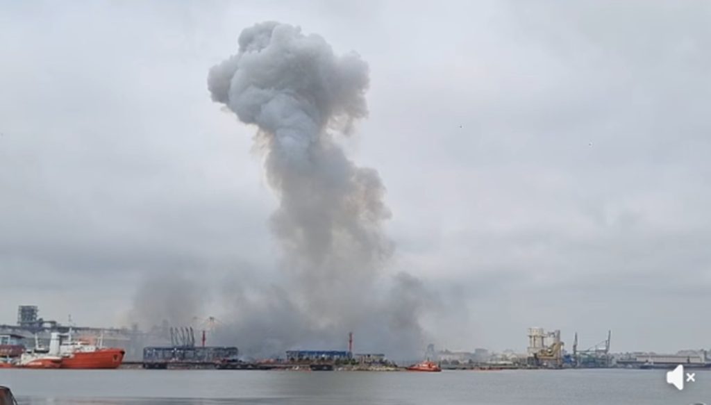 Alertă în Portul Constanța! O dronă maritimă a explodat. Planul roșu, activat. Reacția MApN