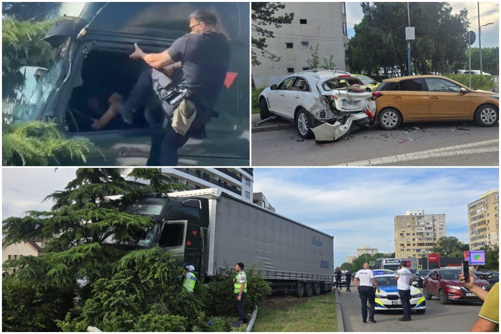 Șoferul TIR-ului care a lovit nouă vehicule în Constanța a avut o criză diabetică. Medic: Pacientul poate pierde orice reflex. Cum justifică Poliția Locală intervenția în forță