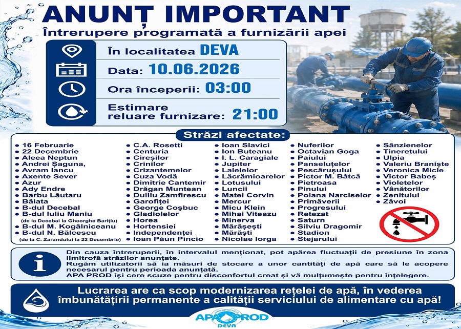 DEVA ȘI ARCHIA FĂRĂ APĂ