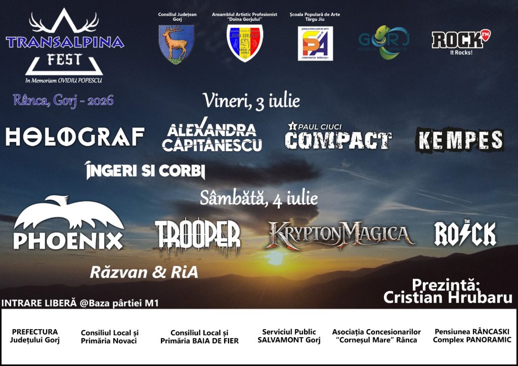 Rânca devine capitala rockului în iulie 2026. Transalpina Fest marchează 10 ani de existență