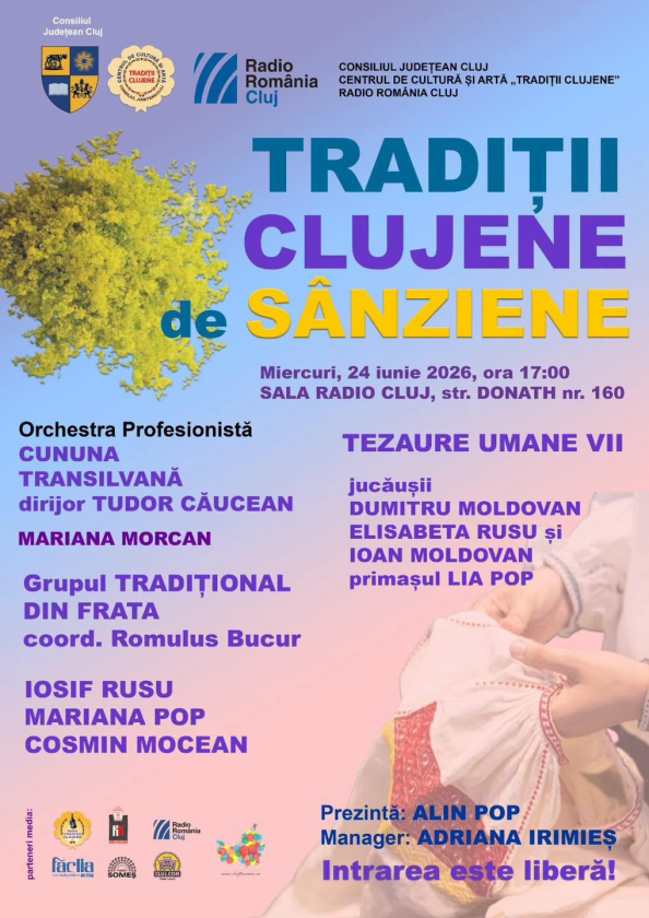 Sânzienele și Ziua Universală a Iei, sărbătorite cu un concert tematic la Sala Radio Cluj