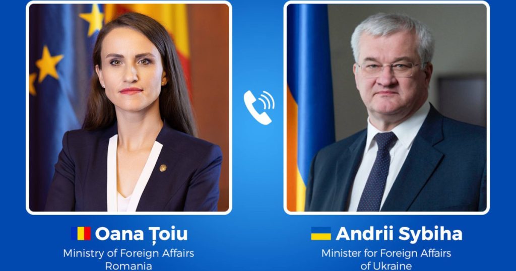 Oana Țoiu a vorbit cu șeful diplomației de la Kiev: „Vecinii şi partenerii strategici construiesc relaţii mai puternice prin dialog”