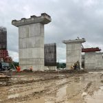 FOTO Șantiere de pe Autostrada A7 Focșani-Bacău, inundate