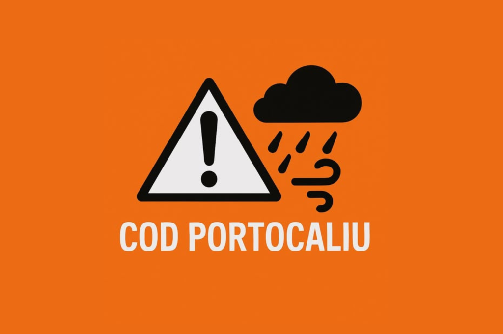 Județul TULCEA: Mai multe localități, sub avertizare meteorologică COD PORTOCALIU de averse torențiale, grindină și vijelii