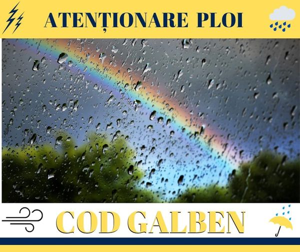 Un nou cod galben de instabilitate atmosferică pentru județul Botoșani