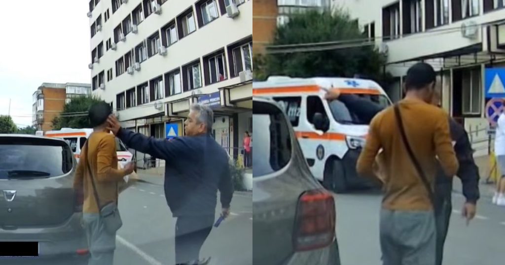 Incident neașteptat în curtea Spitalului Județean Arad! Un livrator din Sri Lanka a fost agresat de un agent de pază