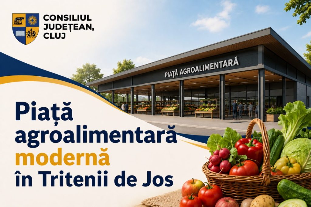 Tritenii de Jos va avea o piață agroalimentară modernă și zonă de agrement cu amfiteatru în aer liber!