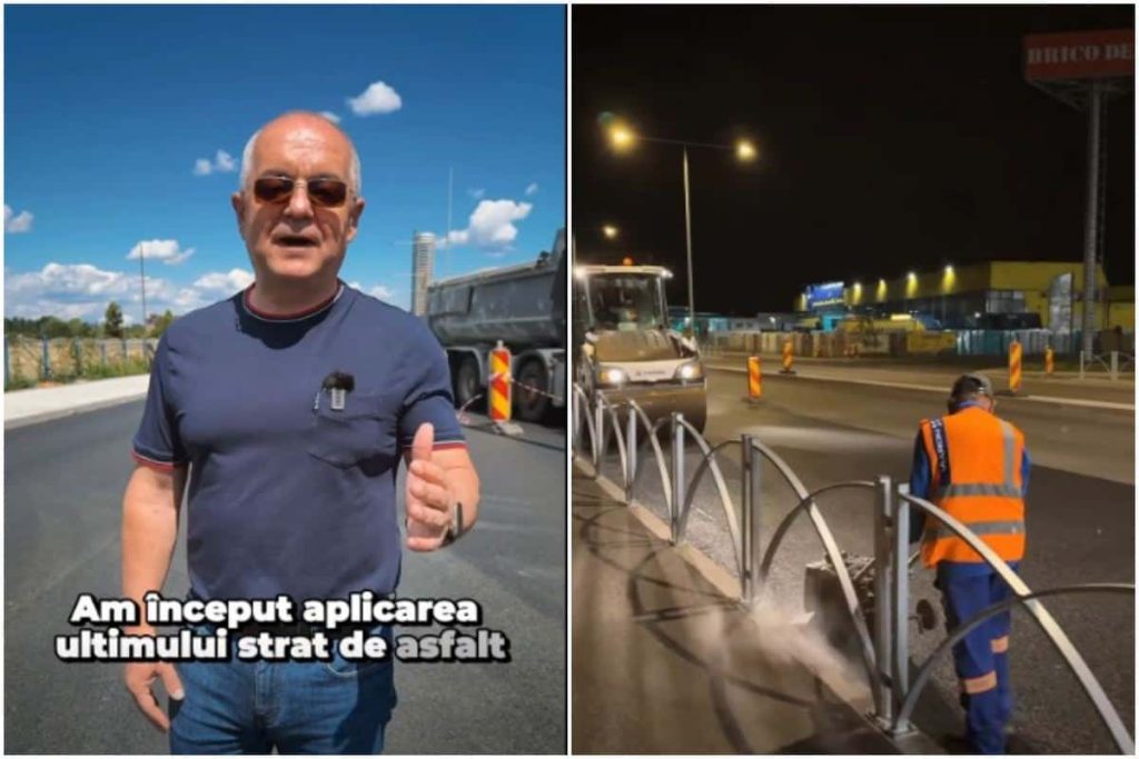 Centura Metropolitană Cluj. A început aplicarea ultimului strat de asfalt pe tronsonul Cluj-Florești. Boc: Stăm cu ochii pe ei