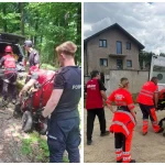 VIDEO Intervenție de urgență pe Șoseaua Sisești: bărbat scos de jandarmi prin geamul unei mașini răsturnate