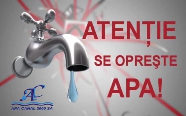 Se oprește apa potabilă în comuna Uda, pe 23 iunie 2026