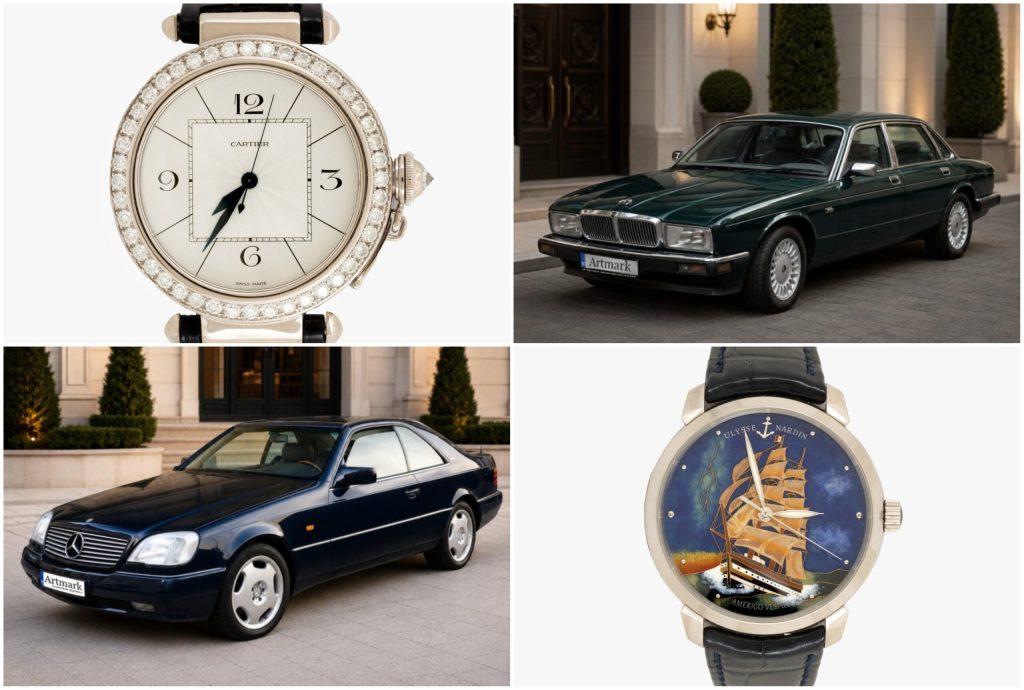 FOTO | Un Jaguar al Prințesei Diana, dar și ceasuri de lux cum au Messi și Arnold, de vânzare la București. Artmark anunță o licitație de peste jumătate de milion de euro
