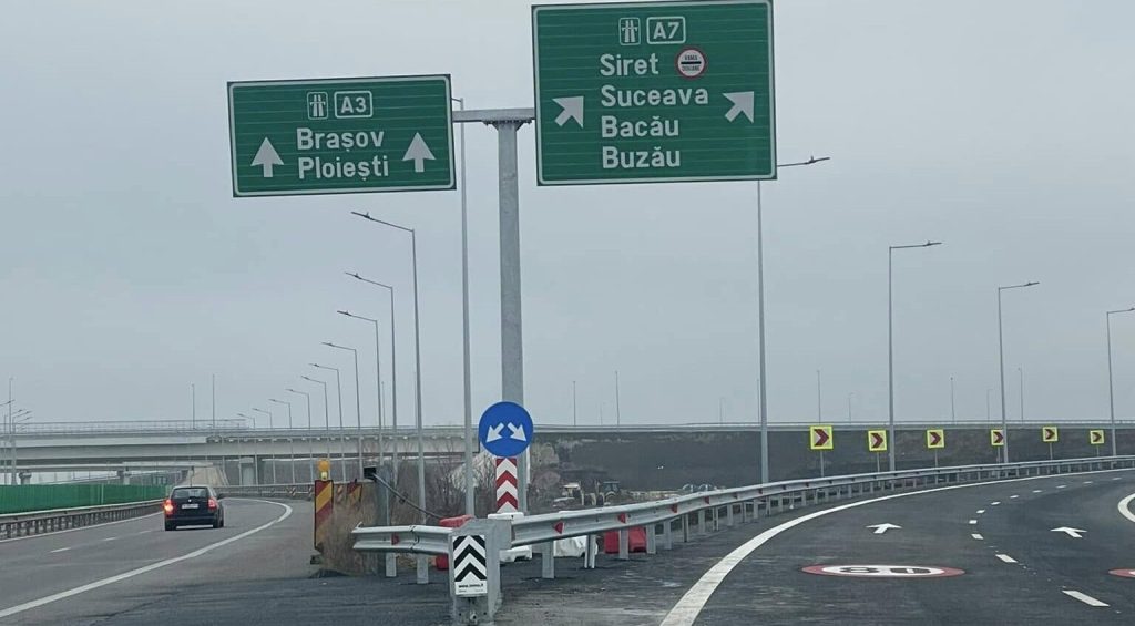 Viteza maximă pe Autostrada Moldovei A7 se reduce la KM 54. Sunt afectate ambele sensuri de circulație