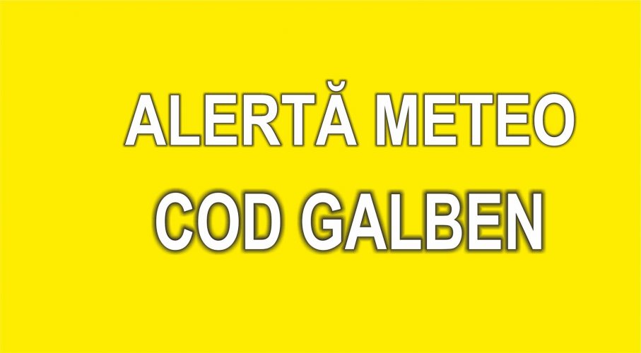 Cod galben de vreme severă în Botoșani: averse, descărcări electrice și rafale de vânt