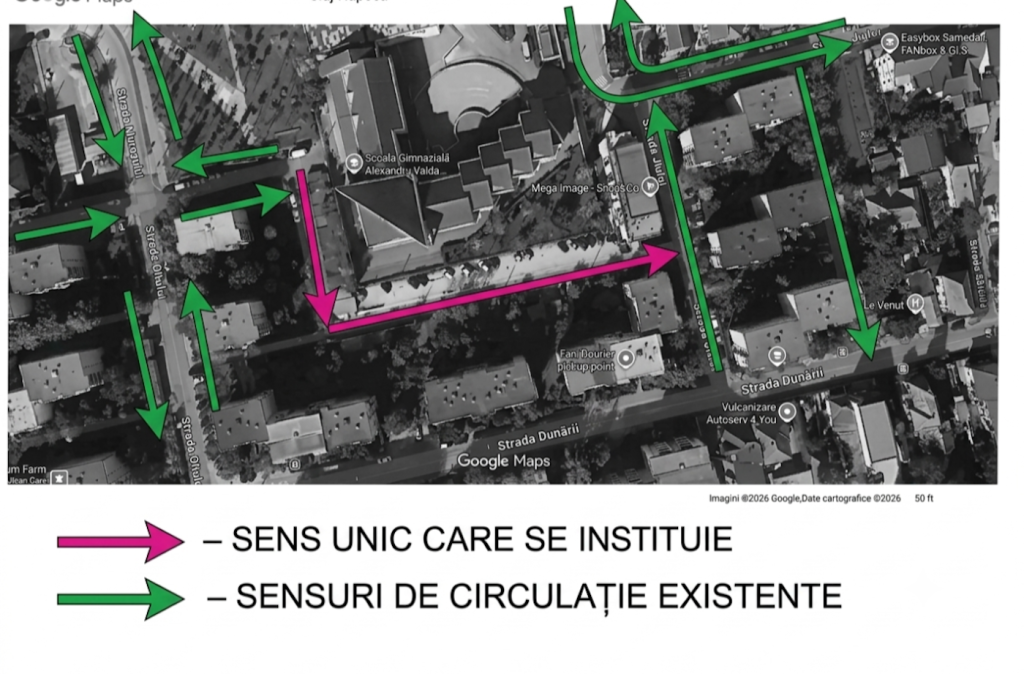 Atenție, șoferi! Sens unic de circulație pe aleea auto care face legătura între strada Oltului și strada Jiului din Cluj-Napoca. Când intră în vigoare?
