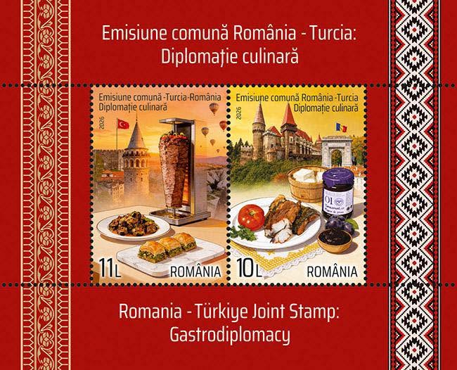 Ambasadorul excelenței românești. Magiunul de Topoloveni, pe noile timbre ale diplomației culinare România – Turcia