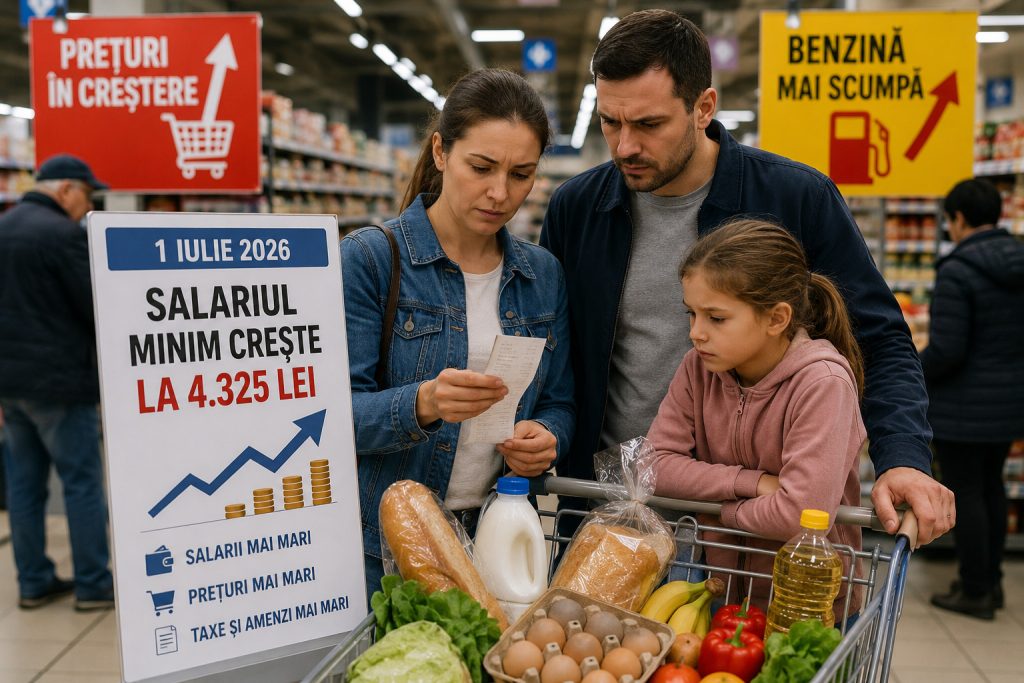 Salariul minim crește la 4.325 de lei de la 1 iulie, dar amenzi și taxe vor fi și ele mai mari