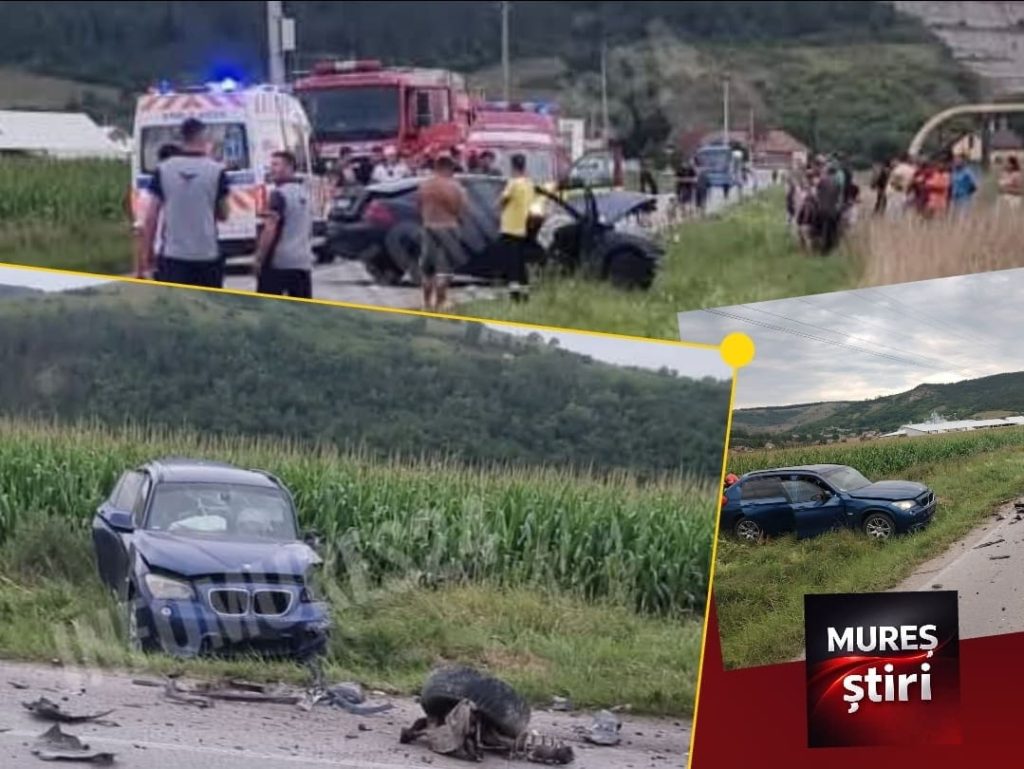 Accident rutier pe centura dintre Târnăveni și Adămuș: cinci persoane implicate, dintre care trei copii!