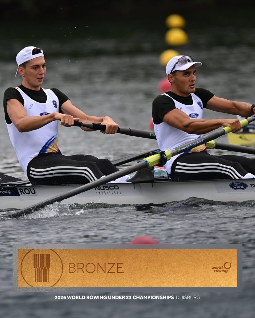 Medalie de bronz pentru România la Campionatele Mondiale U23 de canotaj