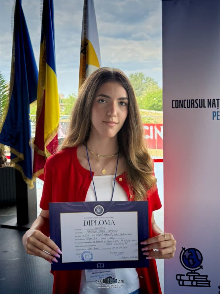 Premiu important pentru o elevă din Târgu Jiu