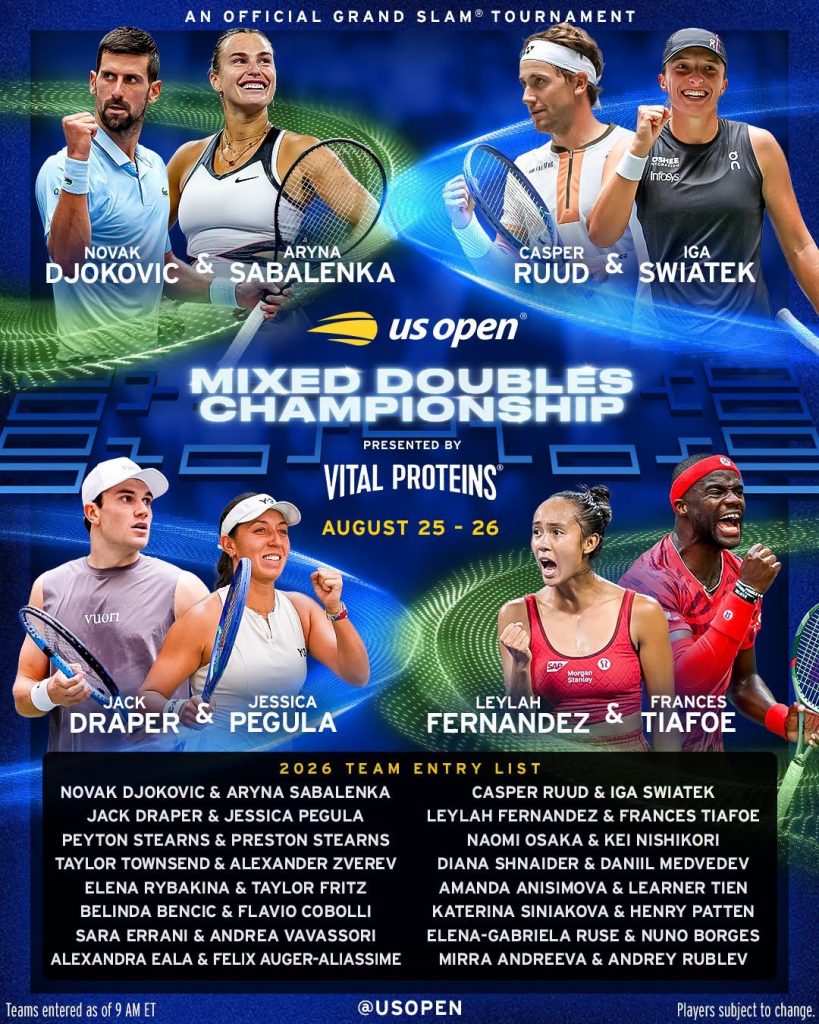 Djokovic și Sabalenka, pereche de vis la US Open. Alcaraz și Sinner nu s-au înscris