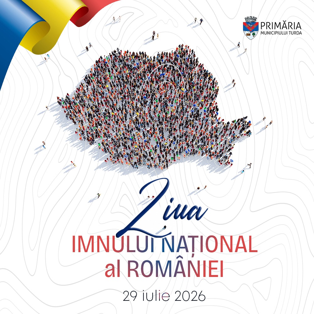Primăria Municipiului Turda organizează miercuri un ceremonial militar‑religios, cu prilejul sărbătoririi Zilei Imnului Național al României