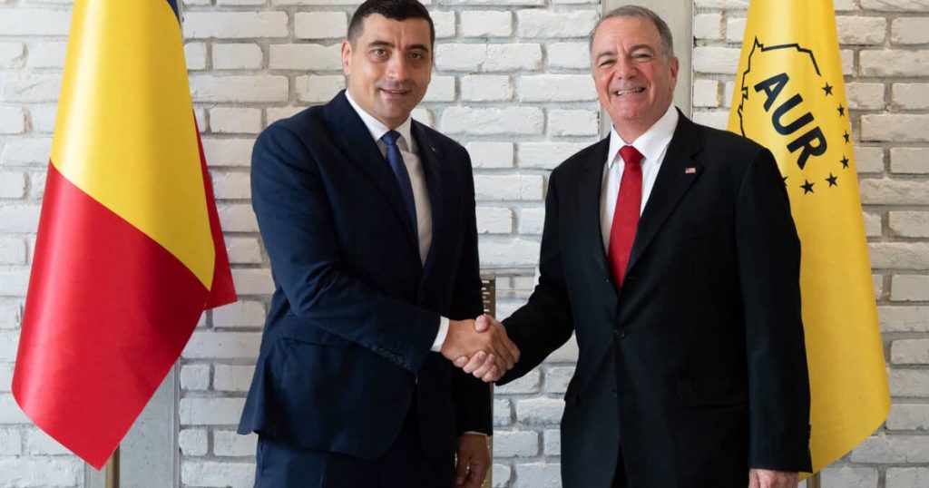 George Simion s-a întâlnit cu ambasadorul SUA în România, Darryl Nirenberg