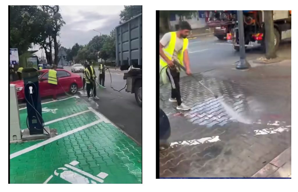 VIDEO! Focşani. Campanie de salubrizare în parcările de reşedinţă