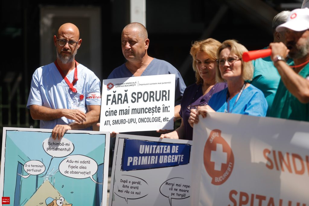 A patra zi de grevă în spitale. Sanitas: Specialiștii au recunoscut că proiectul legii salarizării aduce pierderi de venituri