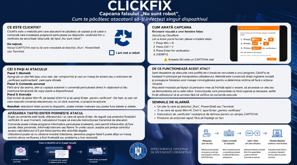 Atacurile ClickFix: Cum poți instala singur un virus printr-un CAPTCHA fals