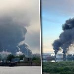 FOTO Atac cu drone ucrainene asupra unui terminal petrolier din Sankt Petersburg