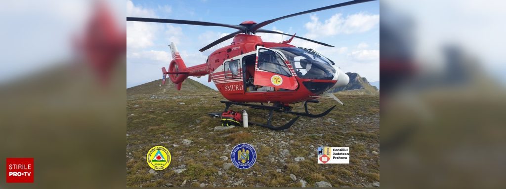 Patru alpinişti au căzut de la aproximativ 10 metri în Buşteni, după ruperea corzii de asigurare. Intervine elicopterul SMURD