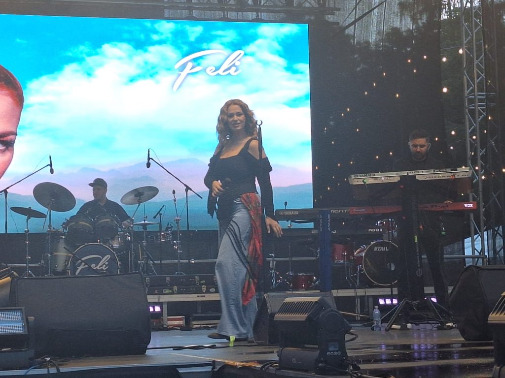 FOTO/VIDEO – Seară magică pe Pietonalul Liviu Rebreanu: Mii de bistrițeni au cântat alături de Feli, Florian Rus și Andrei Bănuță