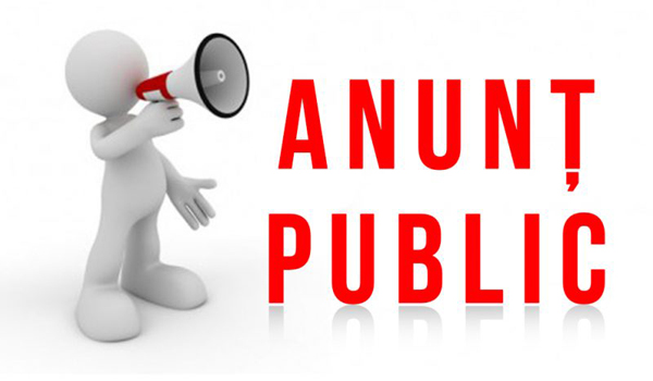 Anunț public privind depunerea solicitării de emitere a acordului de mediu
