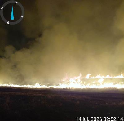 Peste 188 ha de vegetație uscată distruse de flăcări, în Dolj