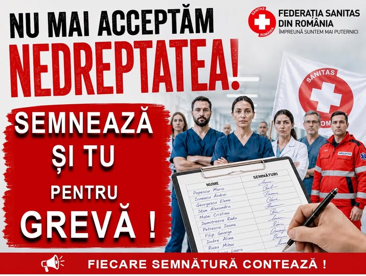 Peste 540 de spitale vor fi în grevă de avertisment luni. Mesajul medicilor pentru pacienți: Dacă nu aveți urgență, nu veniți la spital