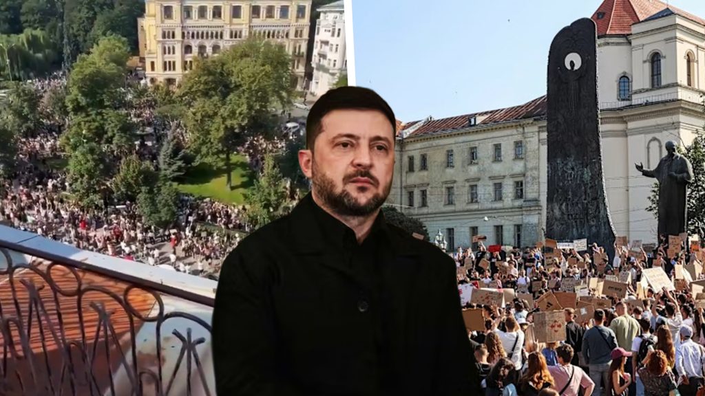 Revoltă rară împotriva lui Zelenski. Mii de ucraineni protestează după demiterea ministrului Apărării