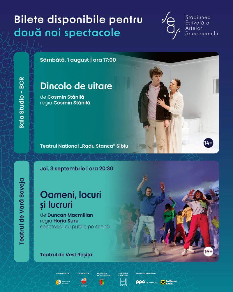 SEAS 2026: Două noi reprezentații vor fi puse în vânzare duminică, 19 iulie