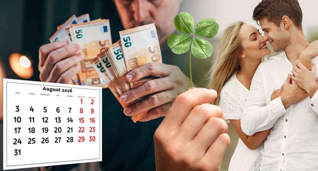 Zile norocoase în august 2026. Când vin banii și când se aprinde scânteia în dragoste