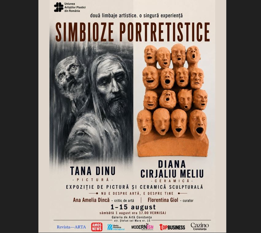 Expozitia Simbioze portretistice de la Galeria de Arta Constanta, deschisa publicului pana pe 16 august