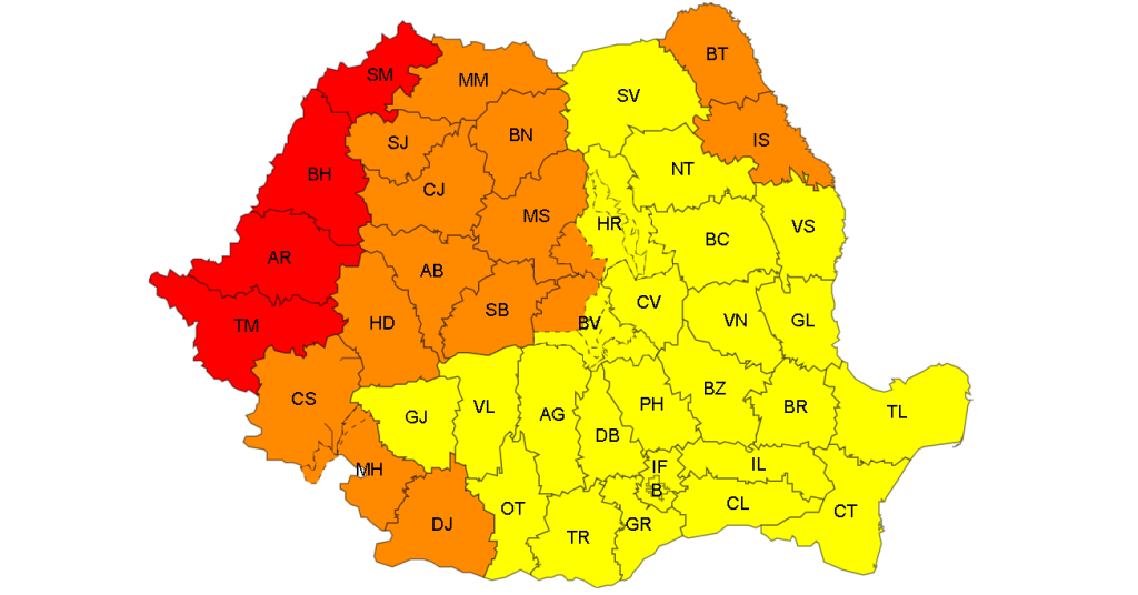 Caniculă prelungită în Galați: Județul rămâne sub Cod galben de temperaturi deosebit de ridicate și nopți tropicale