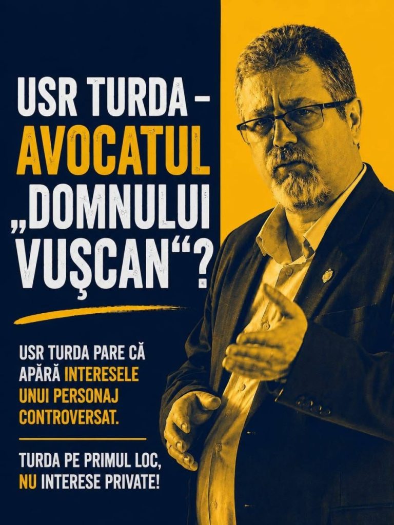 USR Turda – avocatul „domnului” Vușcan? Suveica USR Turda –  propagandă în favoarea acordării de bani necuveniți din buzunarul Turzii